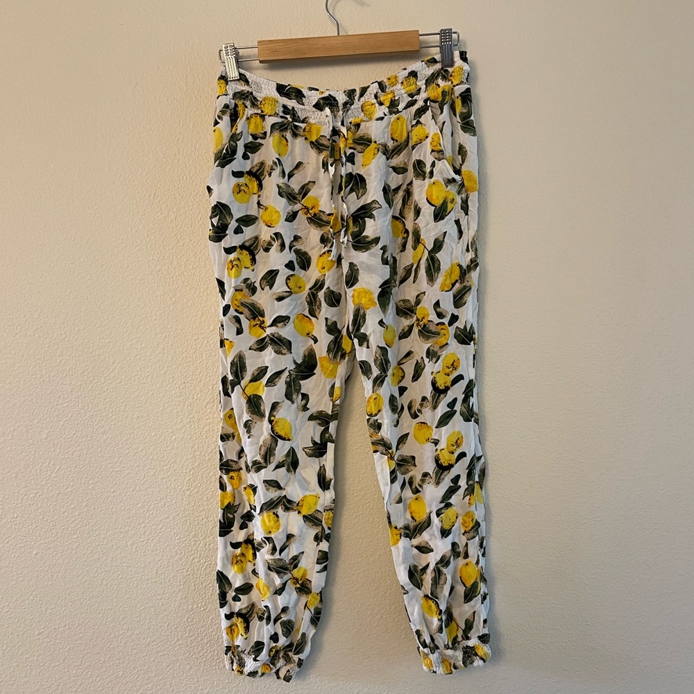 Lemon Print Pants